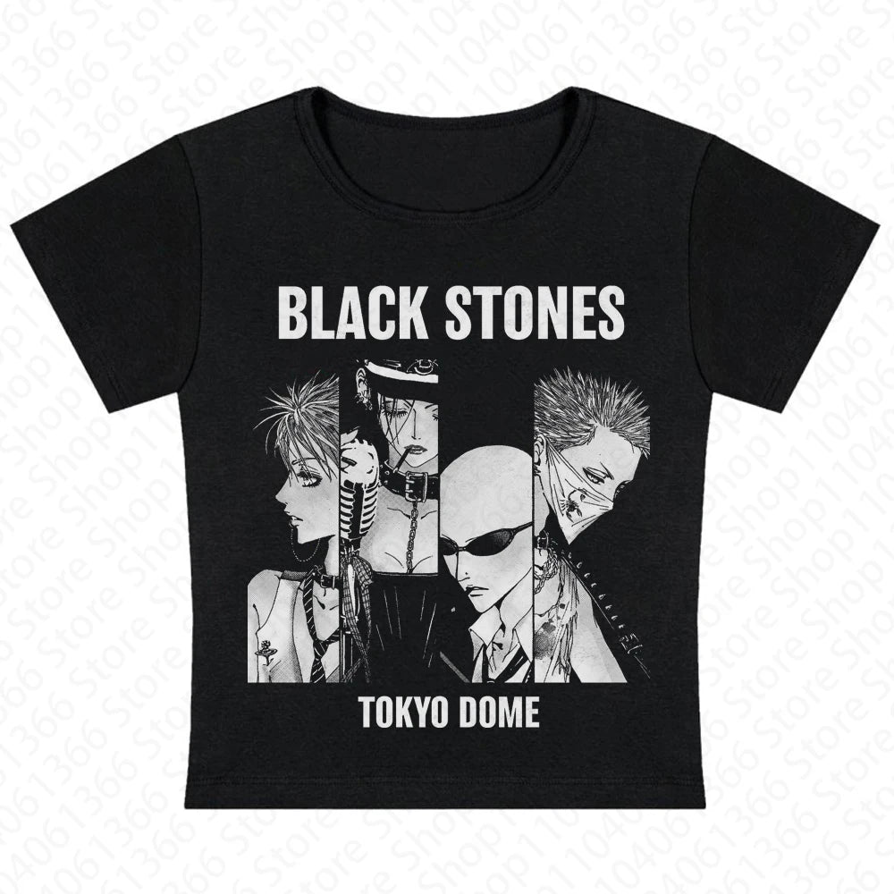 Y2k Nana Osaki Graphic T Shirts Casual Harajuku Streetwear Japanese Clothes Fashion Rock Punk Sleeveless Tanks & Camis Coquette